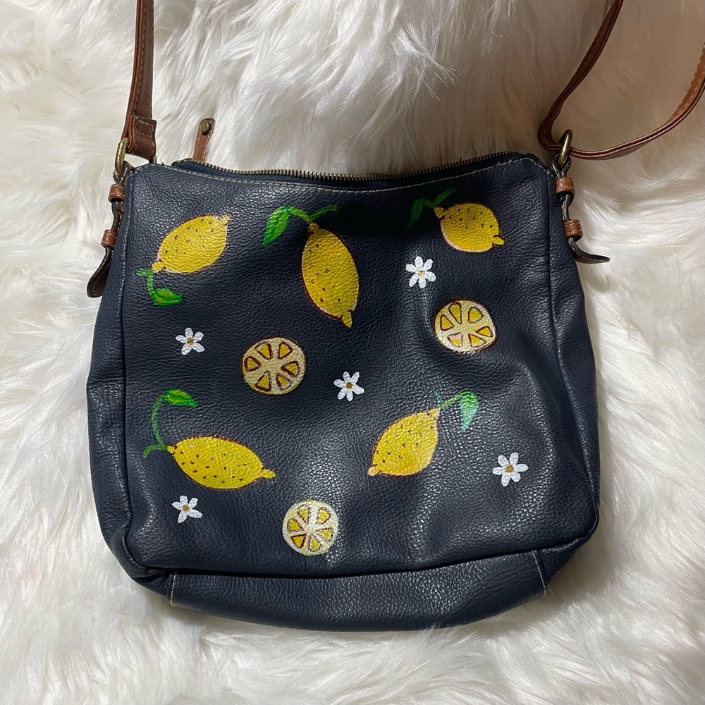 Navy Lemon Bag